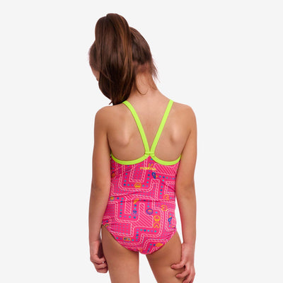 Girl's Printed One Piece | Packed Pink