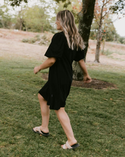 Ivy Dress | Black with Black X