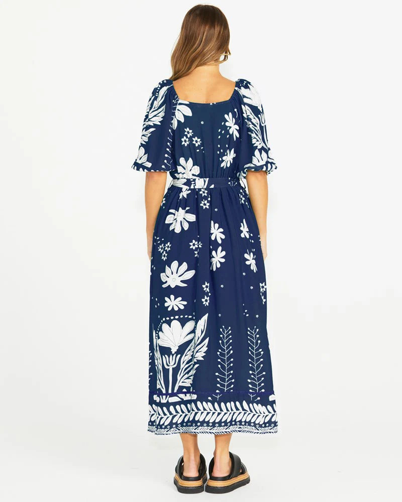 Lyndel Dress | Navy Floral