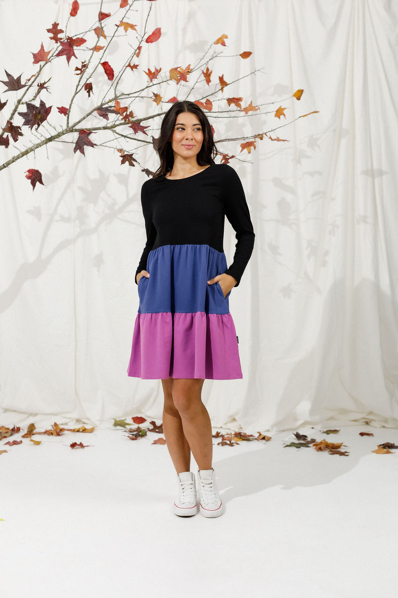 Long Sleeve Kylie Dress | Hyacinth Orchid