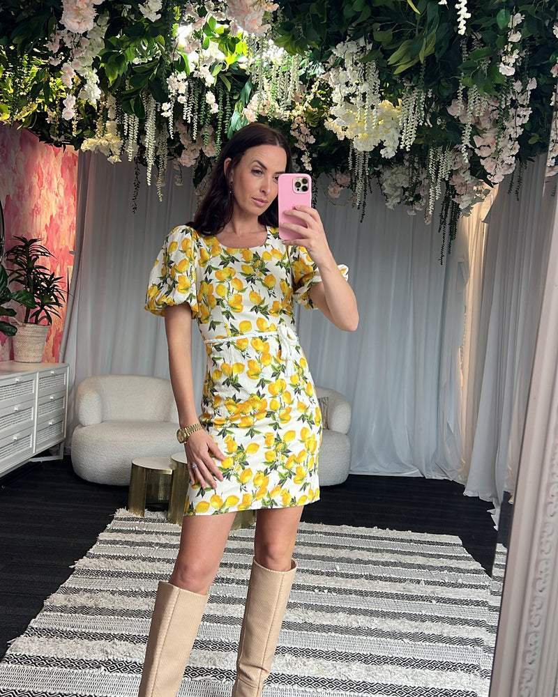 Amelie Mini Dress | Lemon