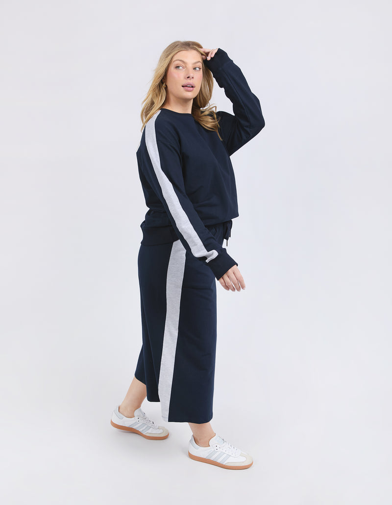 Sloane Fleece Crew | Navy