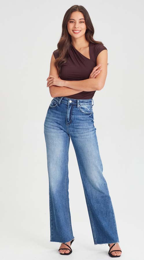 Alanis | Wide Leg Jean Denim Blue