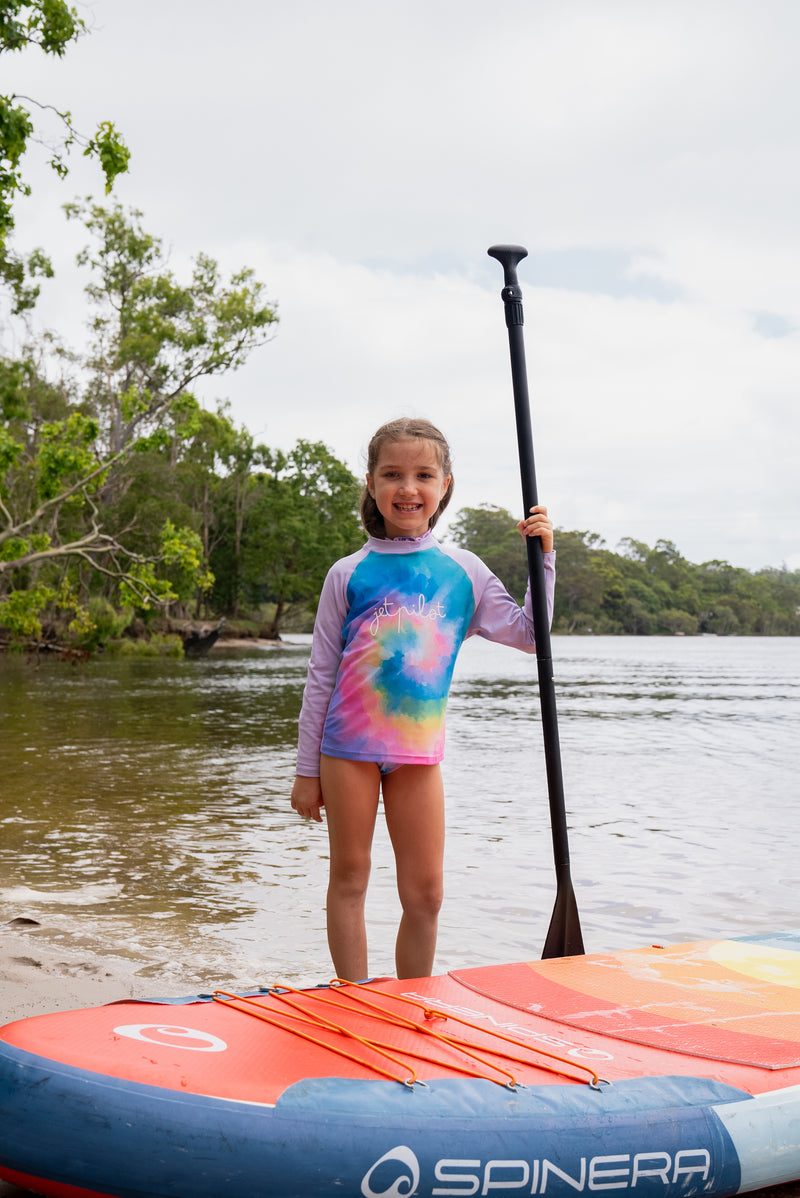 Youth Girls L/S Rashie | Tie Dye