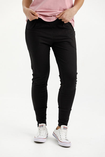 Apartment Pants | Black with Lilac X