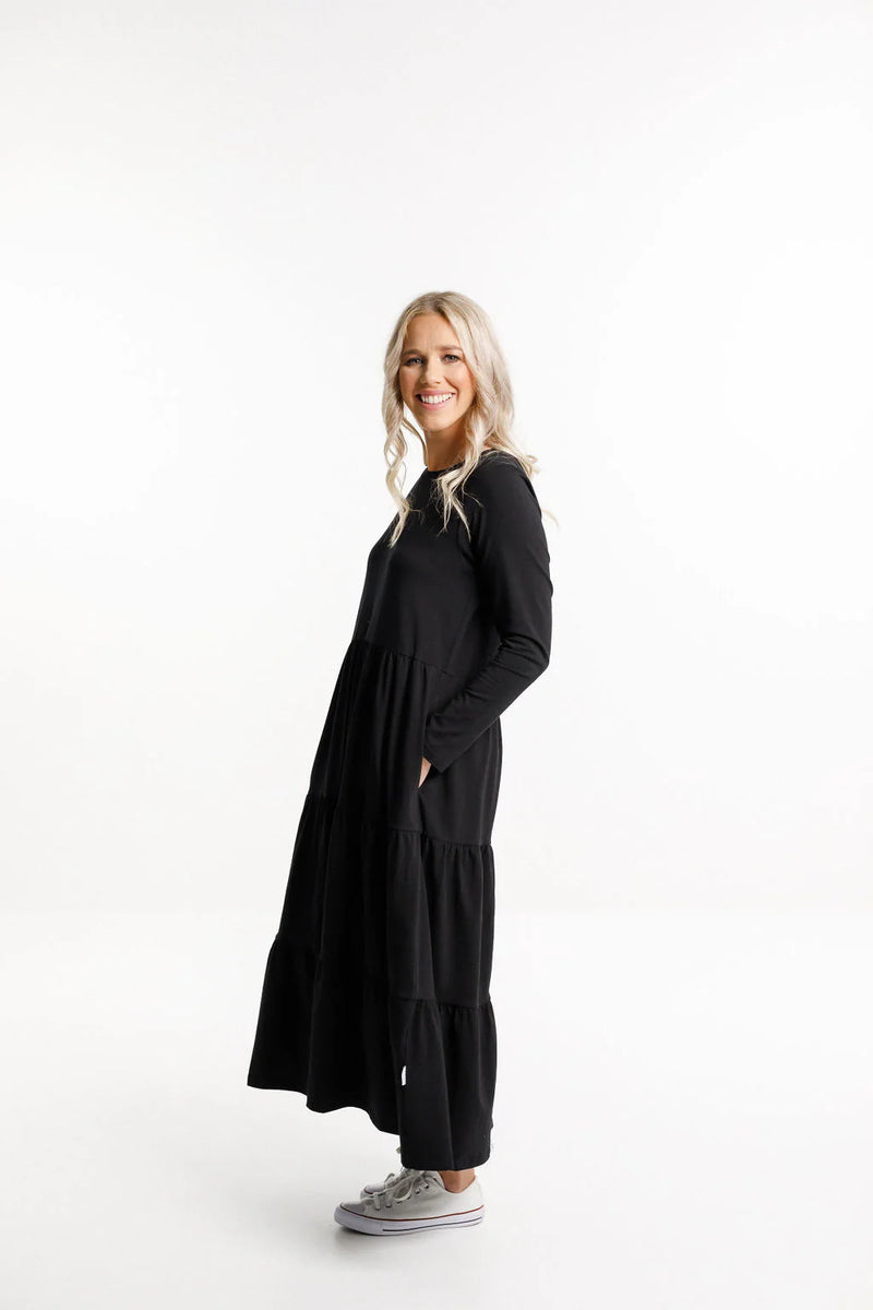 Long Sleeve Kendall Dress | Black