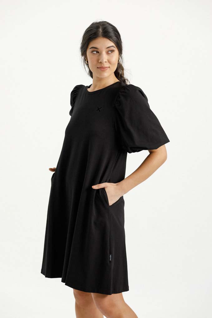 Ivy Dress | Black with Black X