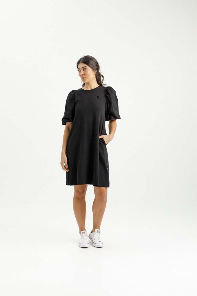 Ivy Dress | Black with Black X