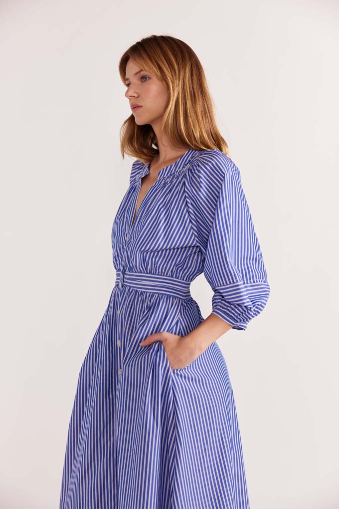 Petra Midi Dress | Bluestripe