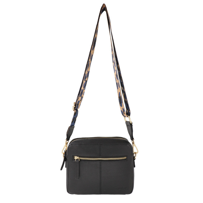 1028 Leather Crossbody Bag | Black