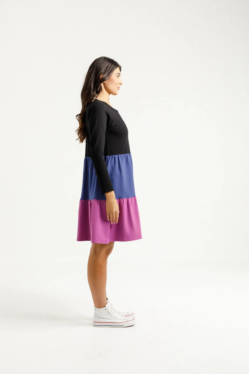 Long Sleeve Kylie Dress | Hyacinth Orchid